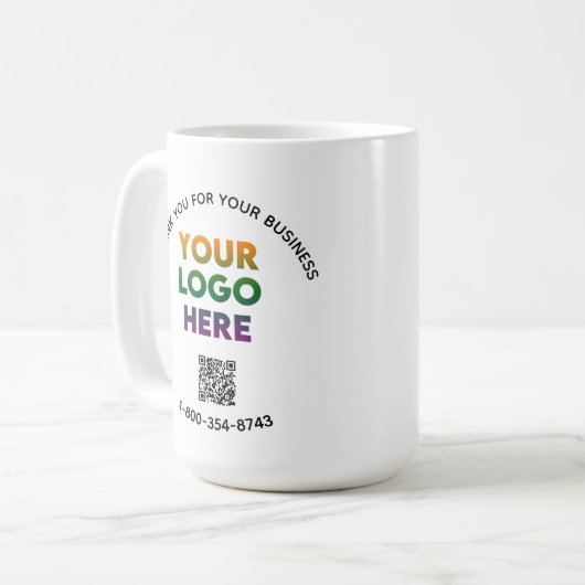 Geschäftsdanken für den benutzerdefinierten QR-Cod Kaffeetasse (Vorderseite Links)