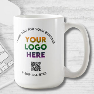 Geschäftsdanken für den benutzerdefinierten QR-Cod Kaffeetasse