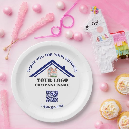 Geschäftsdanken für den benutzerdefinierten QR-Cod Pappteller (Party)