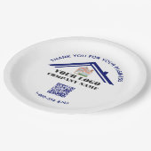 Geschäftsdanken für den benutzerdefinierten QR-Cod Pappteller (Schrägansicht)