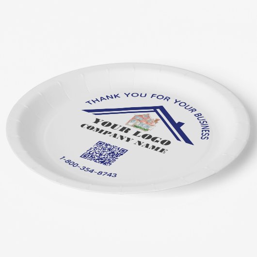 Geschäftsdanken für den benutzerdefinierten QR-Cod Pappteller (Schrägansicht)