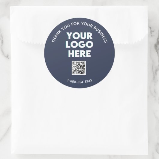Geschäftsdanken für den benutzerdefinierten QR-Cod Runder Aufkleber (Tasche)