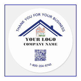 Geschäftsdanken für den benutzerdefinierten QR-Cod Runder Aufkleber