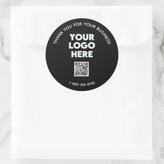 Geschäftsdanken für den benutzerdefinierten QR-Cod Runder Aufkleber (Tasche)