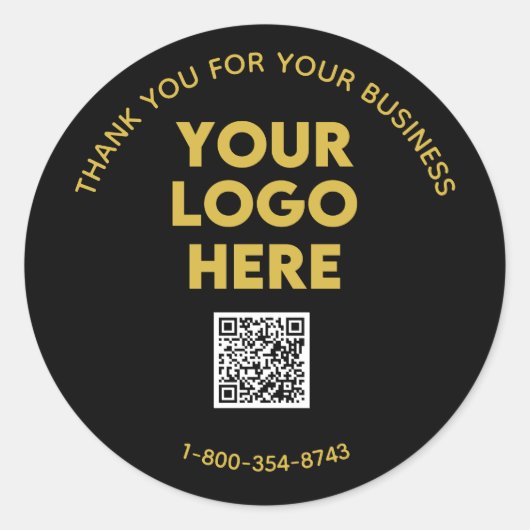 Geschäftsdanken für den benutzerdefinierten QR-Cod Runder Aufkleber (Vorderseite)