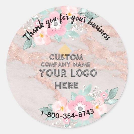 Geschäftsdanken für den benutzerdefinierten QR-Cod Runder Aufkleber (Vorderseite)