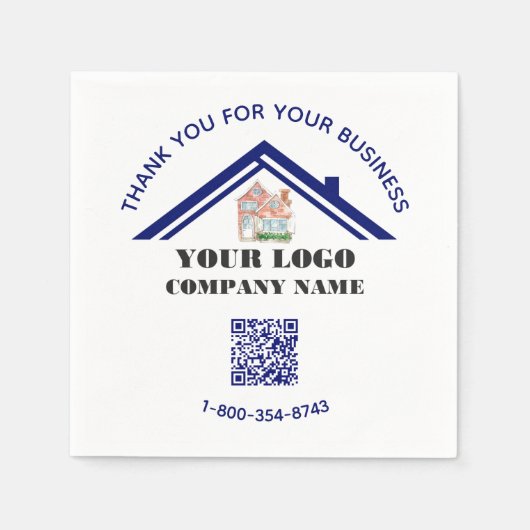 Geschäftsdanken für den benutzerdefinierten QR-Cod Serviette (Vorderseite)