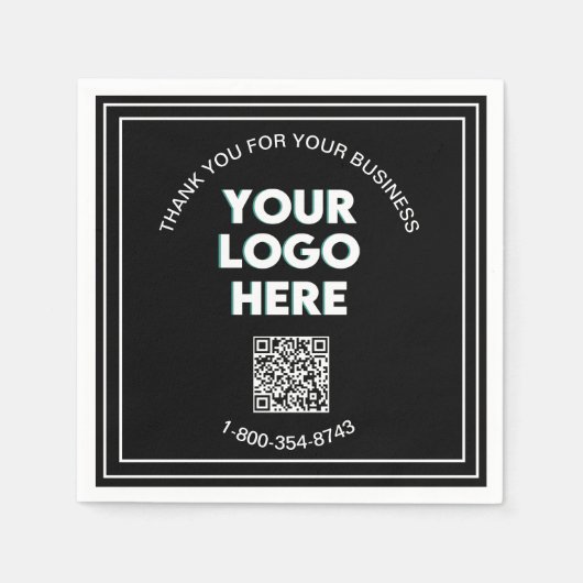 Geschäftsdanken für den benutzerdefinierten QR-Cod Serviette (Vorderseite)