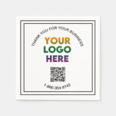 Geschäftsdanken für den benutzerdefinierten QR-Cod Serviette (Vorderseite)