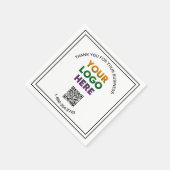 Geschäftsdanken für den benutzerdefinierten QR-Cod Serviette (Ecke)