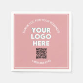 Geschäftsdanken für den benutzerdefinierten QR-Cod Serviette (Vorderseite)