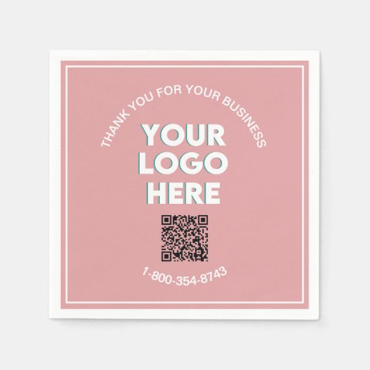 Geschäftsdanken für den benutzerdefinierten QR-Cod Serviette (Vorderseite)