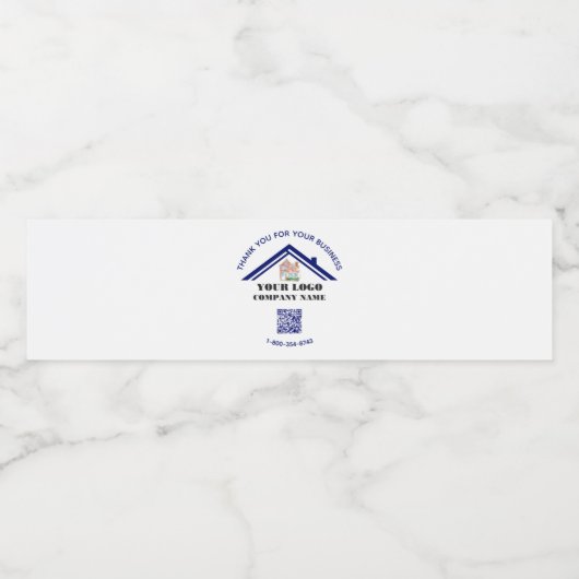 Geschäftsdanken für den benutzerdefinierten QR-Cod Wasserflaschenetikett (Einzelnes Label)