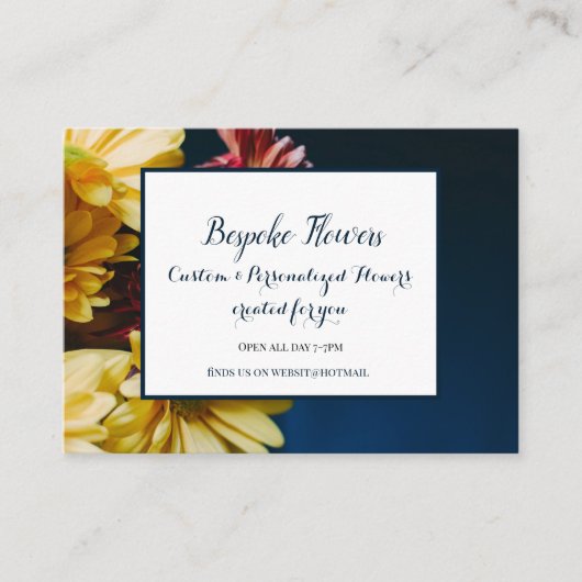 Geschäftsdanken für hausgemachte Blume Visitenkarte (Vorderseite)