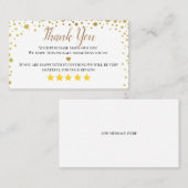 Geschäftsdanken, hausgemachtes Gold-Herz Visitenkarte (Vorne/Hinten)