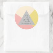 Geschäftsdanken Ihnen Geometrische Pastelle Runder Aufkleber (Tasche)