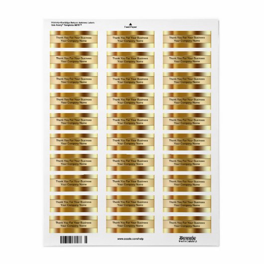 Geschäftsdanken Labels (Vorne)