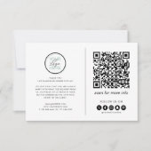 Geschäftsdanken: QR Code Card Dankeskarte (Vorderseite)