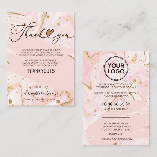 Geschäftsdanken & Rabattcode | Modern Loyal Treuekarte (Vorne/Hinten)