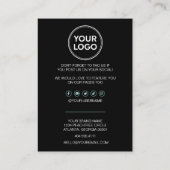 Geschäftsdanken & Rabattcode | Modern Loyal Treuekarte (Rückseite)