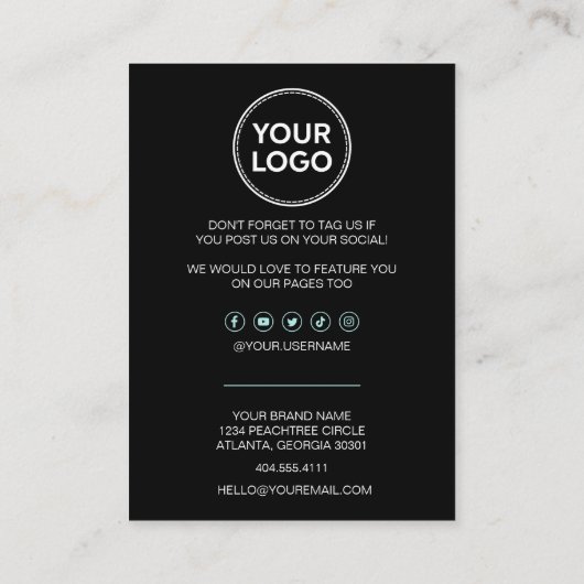 Geschäftsdanken & Rabattcode | Modern Loyal Treuekarte (Rückseite)