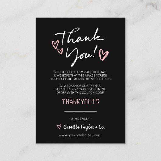 Geschäftsdanken & Rabattcode | Modern Treuekarte (Vorderseite)