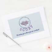 Geschäftsdanken Rechteckiger Aufkleber (Umschlag)