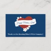 Geschäftsdanken Rotes Herz Glücklicher Muttertag Rabattkarte (Vorderseite)