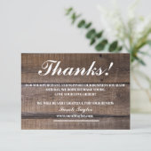 Geschäftsdanken Rustic Script Bold Dankeskarte (Stehend Vorderseite)