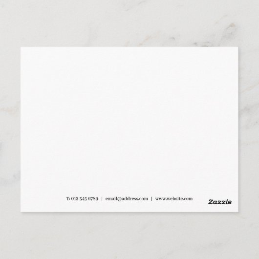 Geschäftsdanken Schwarz-Weiß-Postkarte Postkarte (Rückseite)