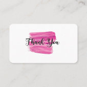 Geschäftsdanken selbst gemachte Make-up-Kosmetik Visitenkarte (Rückseite)