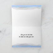 Geschäftsdanken Sie Aquarellstreifen blau grau Dankeskarte (Innenseite)