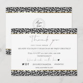 Geschäftsdanken Sie dem eleganten Black Gold Logo (Vorne/Hinten)