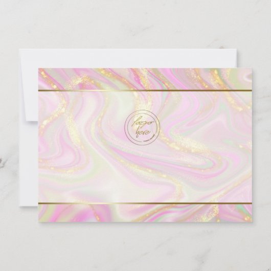 Geschäftsdanken Sie dem eleganten Rosa Marmor Gold (Rückseite)