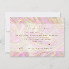 Geschäftsdanken Sie dem eleganten Rosa Marmor Gold