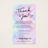 Geschäftsdanken Sie dem Rabatt Code Card Holograph (Vorderseite)