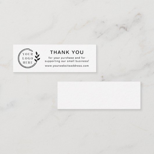 Geschäftsdanken Sie für die Bestellung des Logos Mini Visitenkarte (Vorne/Hinten)