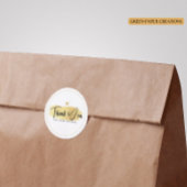 Geschäftsdanken Sie Stickers Gold, Circle Aufklebe