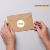 Geschäftsdanken Sie Stickers Gold, Circle Aufklebe