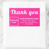 Geschäftsdanken Sie Texte auf Pink Rectangle Aufkl Rechteckiger Aufkleber (Tasche)