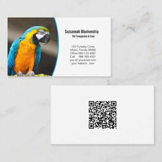 Geschäftsdetails mit QR-Code und benutzerdefiniert Visitenkarte (Vorne/Hinten)