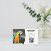 Geschäftsdetails mit QR-Code und benutzerdefiniert Visitenkarte (Stehend Vorderseite)