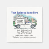 Geschäftsdetails zum Kurier oder zur Lieferung Serviette (Vorderseite)