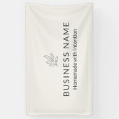 Geschäftsdisplay Neutral Botanisch Minimalistisch Banner (Vertikal)