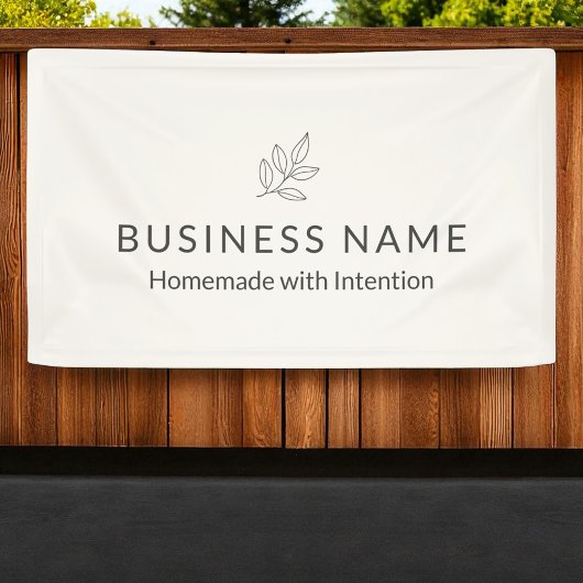 Geschäftsdisplay Neutral Botanisch Minimalistisch Banner