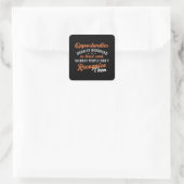 Geschäftseigentümerangebote Gewöhnlich verschleier Quadratischer Aufkleber (Tasche)