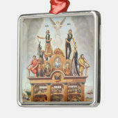 Geschäftsemblem der amalgamierten Gesellschaft Silbernes Ornament (Links)