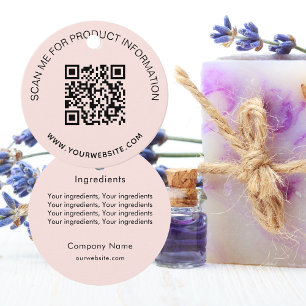 Geschäftsetikett mit QR-Code für die Auflistung vo Geschenkanhänger