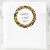 Geschäftsfeld "Wild & Exotic Leopard Print Pattern Runder Aufkleber (Tasche)