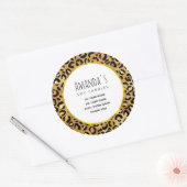 Geschäftsfeld "Wild & Exotic Leopard Print Pattern Runder Aufkleber (Umschlag)